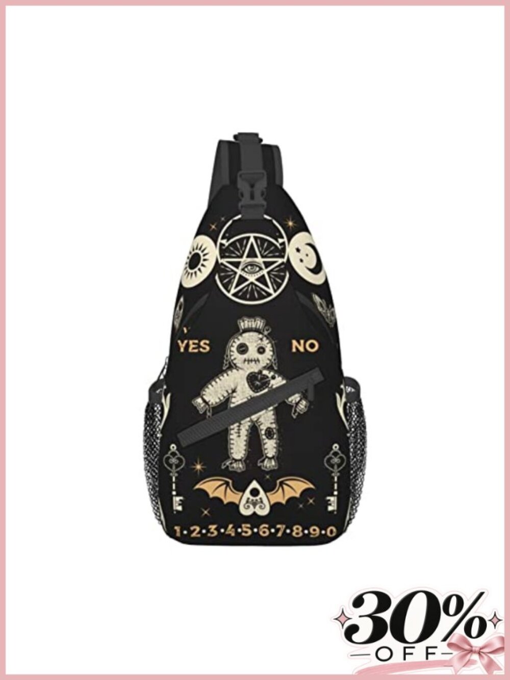 Gothic Horror Sling Backpack Crossbody Daypack Chest Pack